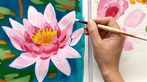 painting  water lily  acrylic water lilies painting lily painting