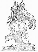 Alien Deviantart Predator Masked Swamp Hunter sketch template