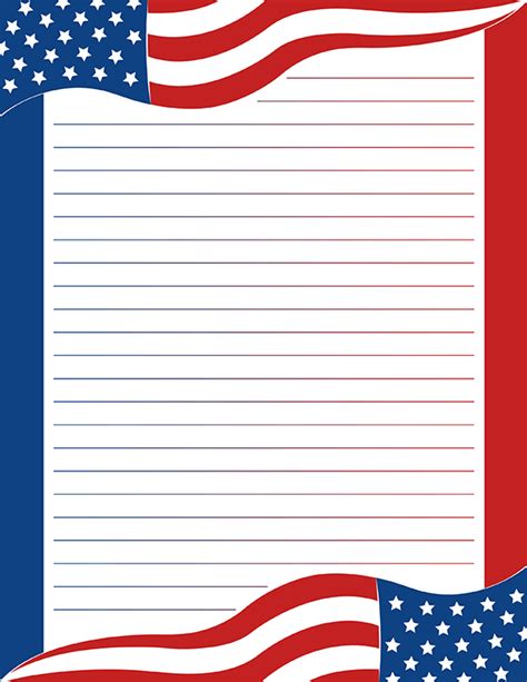 printable american flag stationery  jpg   formats