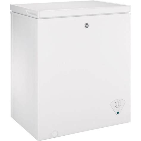 Ge Garage Ready 5 0 Cu Ft Manual Defrost Chest Freezer In White