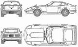 Blueprints Nissan Fairlady Limited Edition Zg 1973 Coupe sketch template