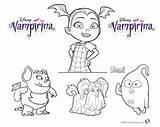 Vampirina Coloring Pages Characters Printable Cute sketch template
