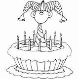 Jester Cake Coloring sketch template