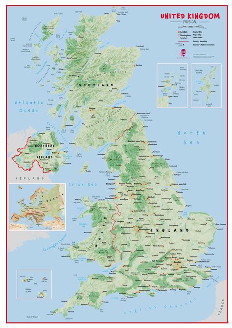 primary uk wall map physical wall maps map physics