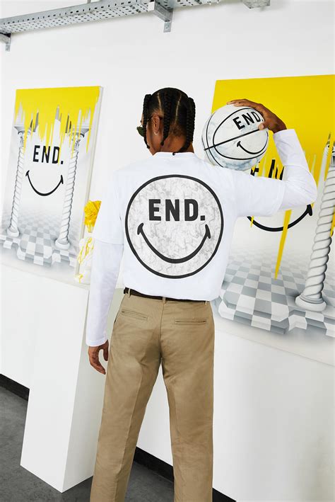 end x chinatown market collaboration smiley face tee