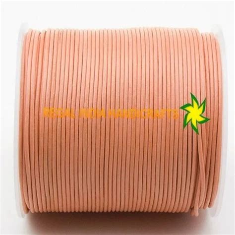 Peach Round Leather Cord Thread Strip Packaging Size 1 0mm To 5 0mm