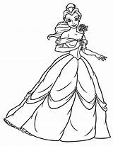 Belle Colouring sketch template