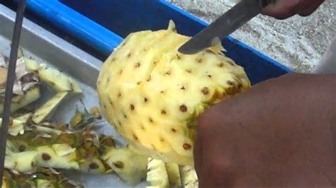 ananas richtig zerlegen youtube