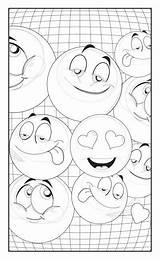Emoji Coloring Pages Emojis Kids Doodle sketch template
