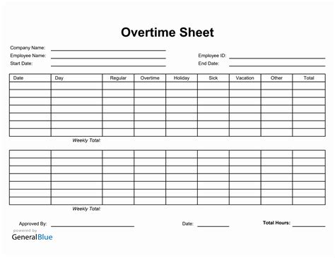 overtime schedule template