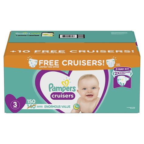 pampers cruisers active fit taped diapers size  bonus pack  ct walmartcom walmartcom