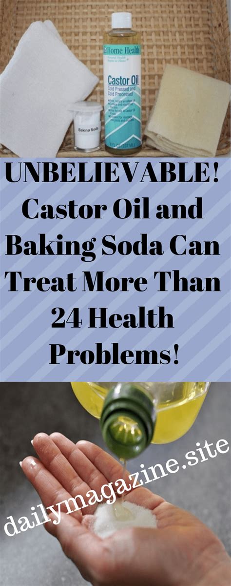 unbelievable castor oil  baking soda  treat    health