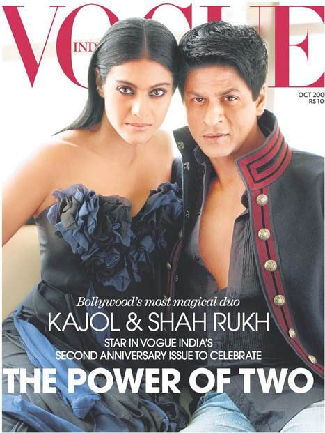 vogue india october 2009 shahrukh khan and kajol vogue india covers
