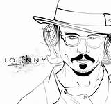 Johnny Depp Lineart Kathryn sketch template