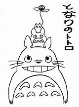 Totoro Coloring Pages Neighbor Colouring Tonari Sheet Coloringpagesfortoddlers Printable Drawing Ghibli Children Small Top Coloriage Line Sheets Books Adult Tattoo sketch template