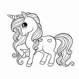 Unicorn Illustrations sketch template