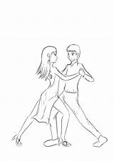Tango Baile Desenho Tudodesenhos Imagui Bailarines Palomas Bolt Danza Casais sketch template