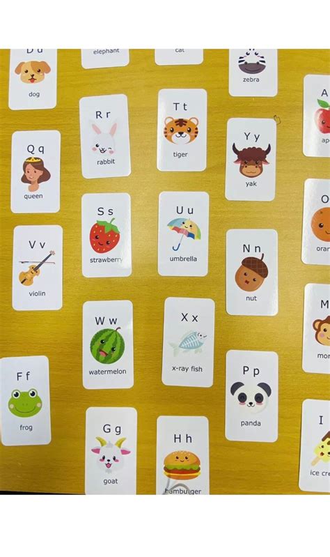 alphabet flash cards   kids toddlers preschool early etsy uk