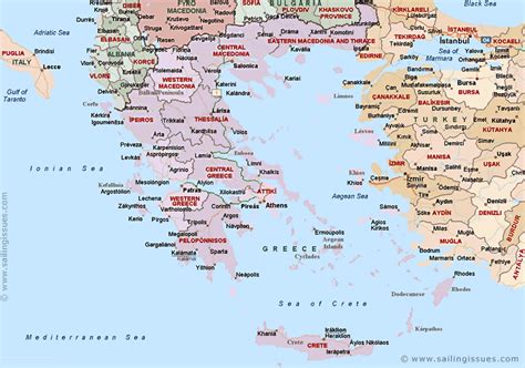 political map  greece