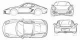 Cayman Porsche Blueprint Smcars sketch template
