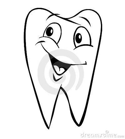 tooth care coloring pages sign     smiling tooth