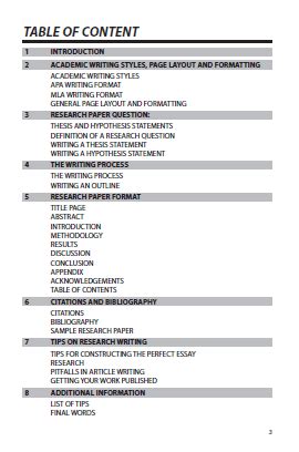 table  contents  table  contents template