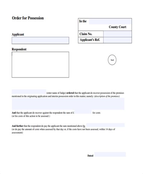 order forms