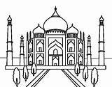 Mahal Taj Masjid Mewarnai Gambar Anak Colorare Islami Mundo Maravillas Paud Coloring Monumentos Disegni Edificios Monumenti Menara Berkubah sketch template