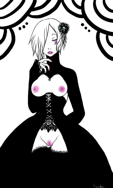 Rule 34 Anoki Black And White Bottomless Breasts Dress