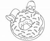 Simpsons Homer Donut sketch template