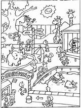 Dierentuin Dieren Dierentuindieren Moeilijk Kleuren Kinderboerderij Bezoeken sketch template