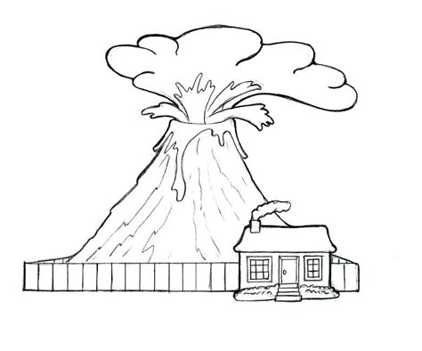 volcano drawing pictures  getdrawings