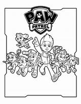 Paw Patrol Coloring Kids Pages Color Few Details Characters sketch template