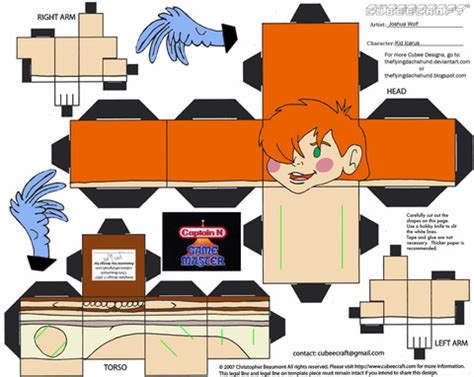 kid icarus paper toy  printable papercraft templates