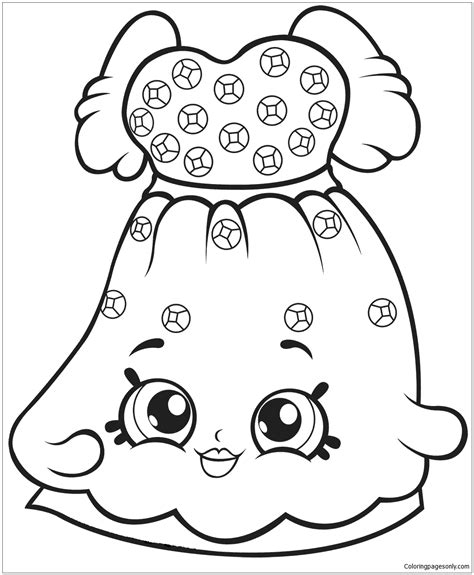 shopkins cute coloring page  printable coloring pages