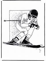 Coloring Pages Skiing Sports Advertisement Funnycoloring sketch template