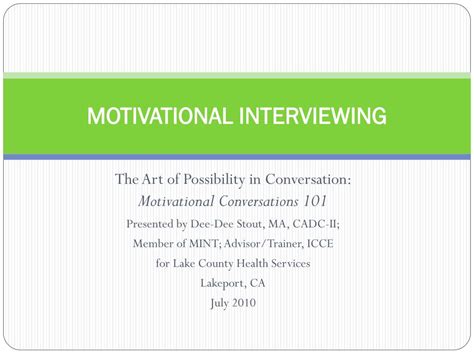 ppt motivational interviewing powerpoint presentation