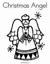 Coloring Angel Christmas Built California Usa Print Twistynoodle sketch template