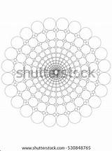 Mandala Dots Coloring Shutterstock Stock Illustration Preview sketch template