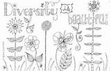 Coloring Diversity Pages Colouring Sheets Template Flower Choose Board sketch template