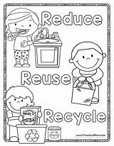 Recycling Coloring Pages Earth Recycle Preschool Printables Reuse Reduce Kids Color Activities Worksheets Printable Preschoolmom Publix Ingles Board Mom Para sketch template