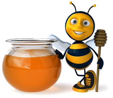 bij en honing stock illustratie illustration  beeldverhaal