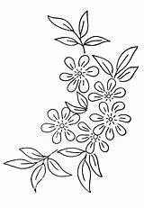 Flower Drawing Pattern Flowers Embroidery Getdrawings Patterns sketch template