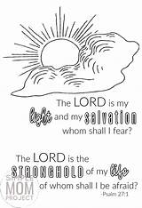 Verse Psalm Salvation Fear sketch template