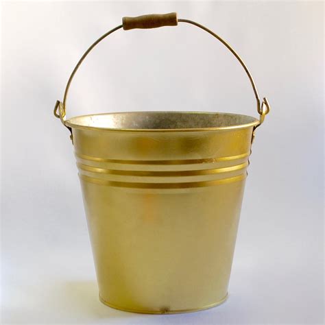 stainless steel bucket gold extra large   dine decor  tent solutions