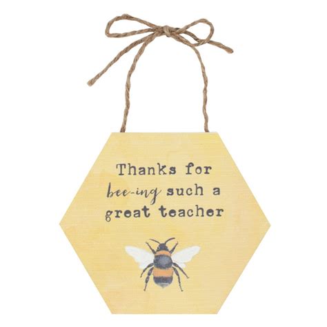 bee ing   great teacher plaque handpicked