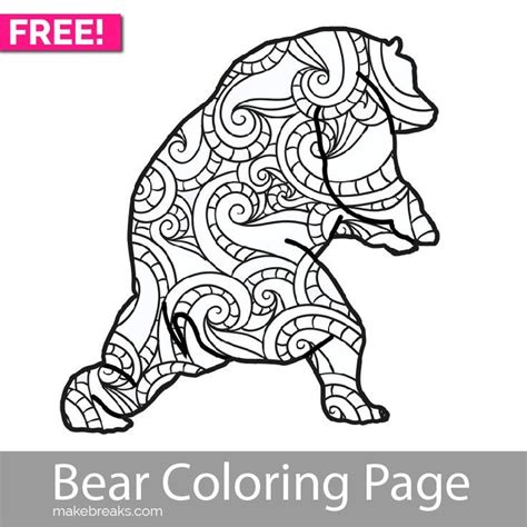 printable bear coloring page bear coloring pages coloring pages