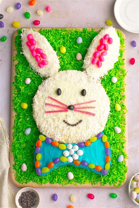 easy coconut easter bunny cake fun  kids