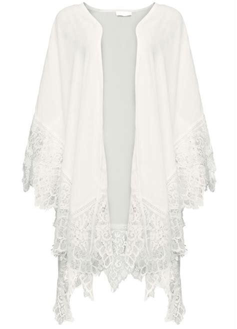 bonprix kimono  renda branco renda branca renda tecido renda