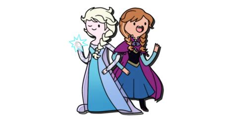 Elsa And Anna Frozen Adventure Time Disney Princesses